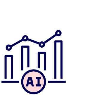 AI Feasibility AI and chart icon
